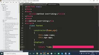 Javascript ES6 - method overriding | Advanced JavaScript - ES6 Tutorial part 5 | Web Development