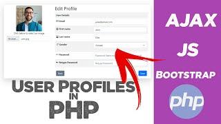 User profiles in PHP with source code | Login & Signup | AJAX, Javascript, Bootstrap responsive css