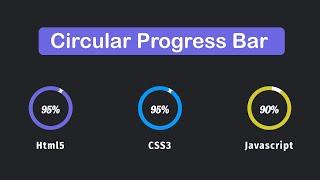 Dynamic Circular progress bar Html and CSS & JavaScript Only