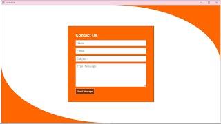 How to Create Contact Form Using HTML CSS | Responsive Contact Page in HTML CSS