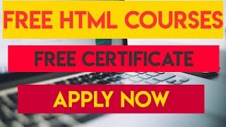 Free HTML Courses With Certificate | HTML Tutorial For Beginners | HTML Courses For Free