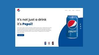 Responsive website using HTML, CSS and Javascript | Responsive landing page for Pepsi.