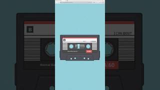 Vintage Cassette In HTML CSS #shorts #coding #html #css #trending #tutorial #vintage #oldschool