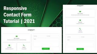 Responsive Contact Form Page Design using HTML | CSS | Bootstrap | Step by step| 2021