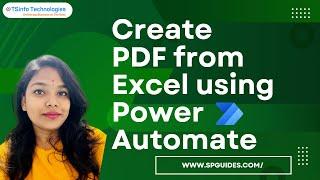 How to create pdf from excel using power automate | Power Automate Tutorial