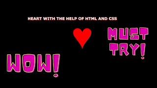 Pulsating HEART with only HTML and CSS ANIMATION | Easy way to create a heart in HTML and CSS