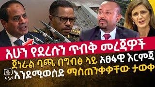 አሁን የደረሱን ጥብቅ መረጃዎች | ጀነራል ባጫ በግብፅ ላይ አፀፋዊ እርምጃ  እንደሚወሰድ ማስጠንቀቃቸው ታወቀ