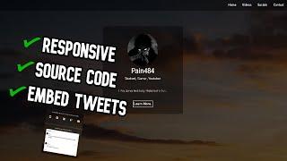 How To Create a Personal  Responsive Website With Embed Tweets Using HTML and CSS *With Source Code*