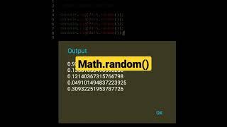 Math.random() | javascript tutorial #shorts #javascript #html