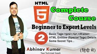 HTML Tutorial For Beginners In Hindi | HTML Entities | Pre Tag | Anchor Tag | Iframe Tag