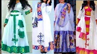 #Habesha kemis #Ethiopian cultural #dress new style best #ethiopian traditional #የሀበሻ #ልብሶች