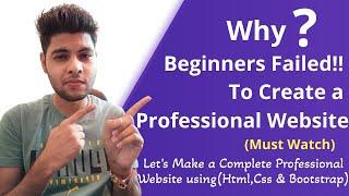 How to make a complete Website using Html / Css / Bootstrap Step By Step For Beginners in Hindi