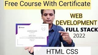 Web development Free Course With Certificate | HTML | Css JavaScript Full stack development