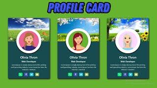 How To Make Profile Card Using Bootstrap 5 and CSS | Make Beautiful Profile Card