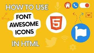 How to use font awesome icons in html - font awesome icons html css tutorial