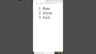 Ordered List  in HTML in #hindi |#shorts | #coding | #programming | #html  #coding