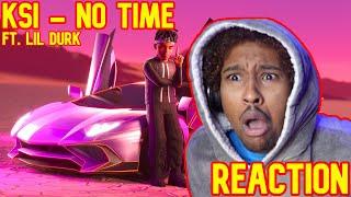 AMERICAN REACTS TO KSI – No Time (feat. Lil Durk) OMG THE ANIMATION | REACTION |