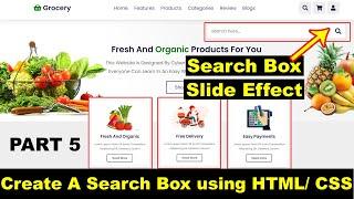 How To Make A Search Bar Using HTML And CSS | Awesome CSS Search Box Using Only HTML & CSS