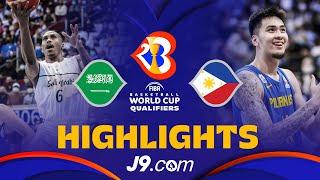 ???????? Saudi Arabia vs ???????? Philippines | Basketball Highlights - #FIBAWC 2023 Qualifiers