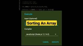 sorting an array | javascript tutorial #shorts #html #javascript