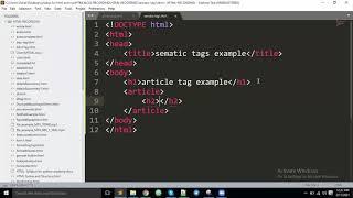 HTML Article | Learn HTML part 74 | HTML Tutorial For Beginners | Web Using HTML