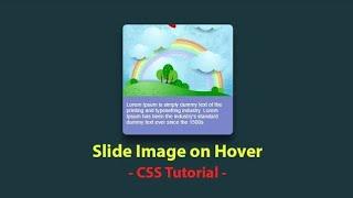 slide image on hover effects - Pure Css3 Hover Effect