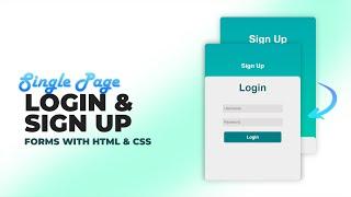 How To Make Login & Registration Forms in Single Page with Pure CSS And Html | CSS Tutorials