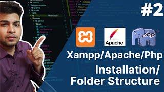 Installing XAMPP & creating folder structure in Php | PHP tutorials in Hindi - 2 #xampp #php #apache