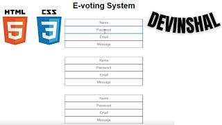 HOW TO BUILD A E-VOTING SYSTEM IN HTML AND CSS FOR BEGINNERS TUTORIAL | DEVINSHAL