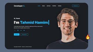 Personal Portfolio Website using HTML CSS & JavaScript | How to Create PORTFOLIO Website