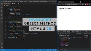 JavaScript Object Method | Vanilla JavaScript | JavaScript Tutorial for Beginners | Learn JavaScript