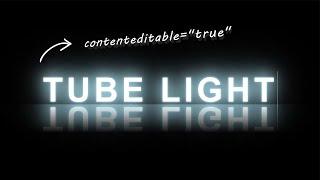 TUBELIGHT EFFECT CSS | GLOWING TEXT ANIMATION EFFECT | HTML CSS JS