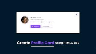 How To Make Profile Card Using HTML And CSS With PDF File Download Button