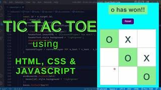 Build Tic Tac Toe Using JavaScript | projects for beginners (hindi) @infolab