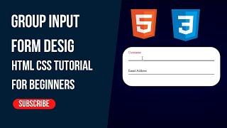 Group Input Form Design - Html CSS Tutorial For Beginners - Fullscreen Search Form Design