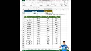 Advance Excel Tricks - Vlookup function - find sale #shorts #excel #exceltips #exceltutorial #tips