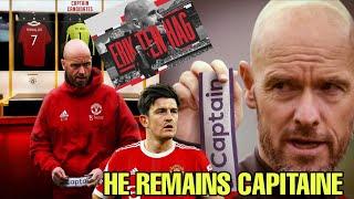 FABRIZIO UPDATE❗ Erik ten Hag confirms Harry Maguire Remains United Capitain it official now.