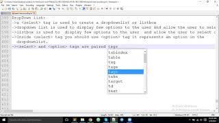 HTML Drop Down list | Learn HTML part 58 | HTML Tutorial For Beginners | Web Using HTML