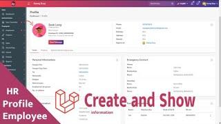 Create profile employee and show data Laravel 8 | HR System Management