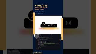 Navbar Social Media Icons | HTML | CSS | JavaScript | Shorts | YouTube Shorts | Tutorial | Coding