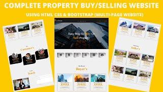How To Make Website Using HTML/CSS/Bootstrap | Step by Step Tutorial | Multi-Page Website