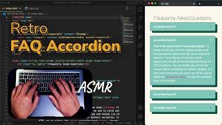 ASMR Programming - Retro FAQ using Bootstrap Accordion, HTML & CSS - No Talking