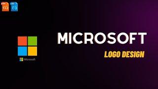 How To Create Microsoft Logo Using Only Pure HTML CSS || Microsoft Logo Tutorial