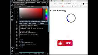 Loading circle only html + CSS  short tutorial #shorts #css #web #html #html5