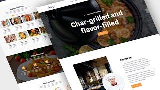 Design a restaurant landing page in Figma using auto-layout / Figma Website Design .