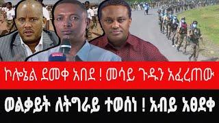 ወልቃይት ለትግራይ ተወሰነ ! እነ ኮሎኔል ደመቀ ትጥቅ መፍታት ጀመሩ ! መሳይ መኮንን ተናገረ | tigrai dimtsi weyane - ethiopian news