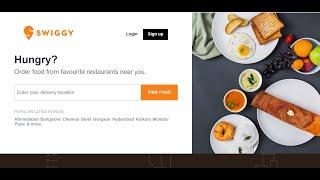 Build a Swiggy Online Food Order Website UI Clone in HTML5 & CSS3 Flexbox & Grid