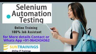 Selenium Demo Tutorial for beginners |#Selenium Training | Automation Testing |SUN Trainings