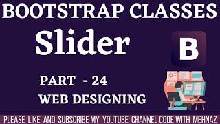 #codewithmehnaz ||Carousel Slider Bootstrap 24 | Slider Carousel Tutorial