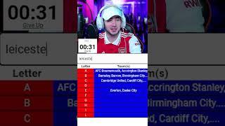 ENGLISH FOOTBALL CLUBS BY LETTER (EMBARRASSING FAIL)
